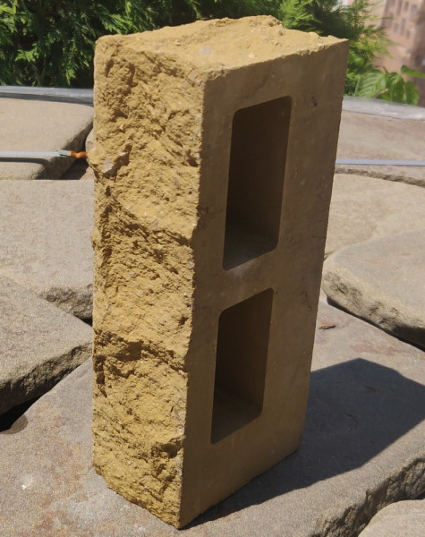 Кирпич пустотелый дикий камень песчаник тычковой 240х115х65